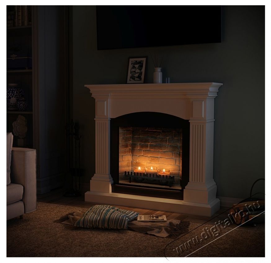 Tagu Magna Pure White Zenflame kandall&oacute; (gyerty&aacute;kkal), FM464WH1-D611 H&aacute;ztart&aacute;s / Otthon / K&uuml;lt&eacute;r - Fűt&eacute;s - Kandall&oacute; - 537402