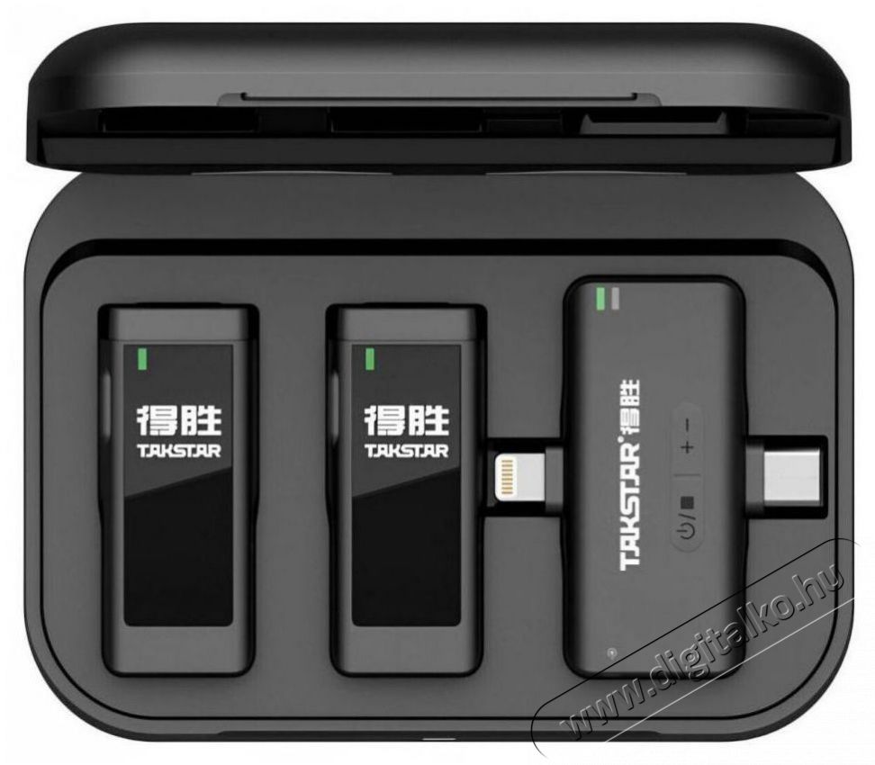 Takstar V4 Dual Wireless Video Microphone (OTG) Fot&oacute;-Vide&oacute; kieg&eacute;sz&iacute;tők - Mikrofon - Fot&oacute;-vide&oacute; mikrofon - 526269