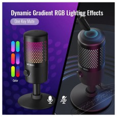 Takstar GX1 Ampligame USB Microphone with RGB Effects Fotó-Videó kiegészítők - Mikrofon - Ének és hangszer mikrofon - 526270