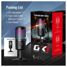 Takstar GX1 Ampligame USB Microphone with RGB Effects Fotó-Videó kiegészítők - Mikrofon - Ének és hangszer mikrofon - 526270
