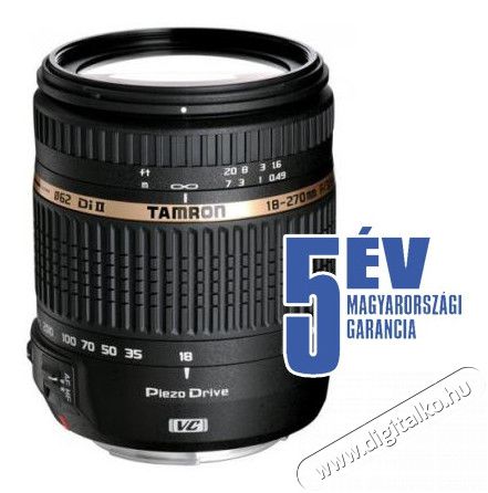 Tamron 18-270mm f/3,5-6,3 (B008 N) AF Di II VC PZD Macro objektív beépített motorral - Nikon Fotó-Videó kiegészítők - Objektív - Zoom objektív - 266218