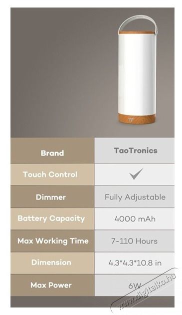 TaoTronics TT-DL071 hordozhat&oacute; LED l&aacute;mpa Fot&oacute;-Vide&oacute; kieg&eacute;sz&iacute;tők - L&aacute;mpa - LED l&aacute;mpa - 514317