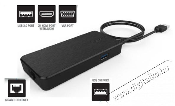 Targus ACP115EUZ USB 3.0 univerzális dokkoló állomás Iroda és számítástechnika - Notebook kiegészítő - USB hub / elosztó - 324953