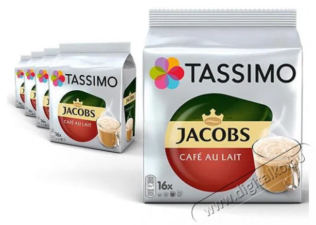 TASSIMO KARTON 5 x Jacobs Cafe Au Lait 184g Konyhai termékek - Kávéfőző / kávéörlő / kiegészítő - Kávé kapszula / pod / szemes / őrölt kávé - 503784