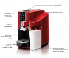 Tchibo Cafissimo Latte kapszulás kávéfőző - piros Konyhai termékek - Kávéfőző / kávéörlő / kiegészítő - Kapszulás / podos kávéfőző - 347585