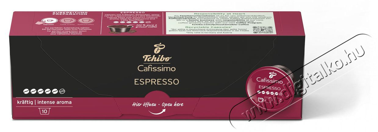 Tchibo Cafissimo ESP Intense kapszula 30db Konyhai term&eacute;kek - K&aacute;v&eacute;főző / k&aacute;v&eacute;&ouml;rlő / kieg&eacute;sz&iacute;tő - K&aacute;v&eacute; kapszula / pod / szemes / őr&ouml;lt k&aacute;v&eacute; - 529159