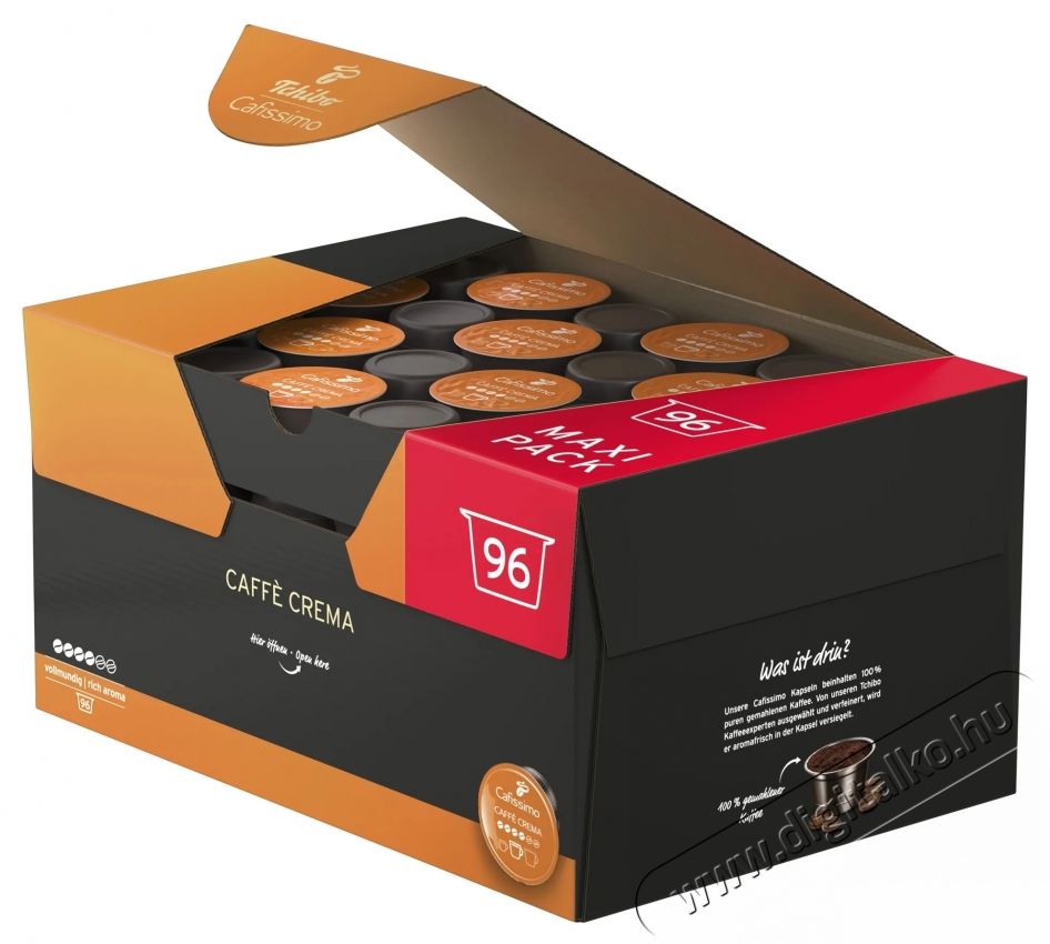 Tchibo Cafissimo CC Rich 96 db kapszula Konyhai term&eacute;kek - K&aacute;v&eacute;főző / k&aacute;v&eacute;&ouml;rlő / kieg&eacute;sz&iacute;tő - K&aacute;v&eacute; kapszula / pod / szemes / őr&ouml;lt k&aacute;v&eacute; - 530951