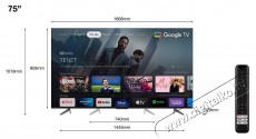 TCL 75C643 UHD QLED SMART TV Televíziók - OLED televízió - UHD 4K felbontású - 474454