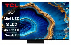 TCL MiniLed 50C805 Televízió, 126 cm, Smart Google TV, 4K Ultra HD, 100 Hz, Fekete Televíziók - LED televízió - UHD 4K felbontású - 495748