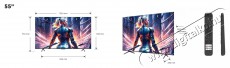 TCL 55T8B QLED Smart Televízió Televíziók - LED televízió - UHD 4K felbontású - 500965
