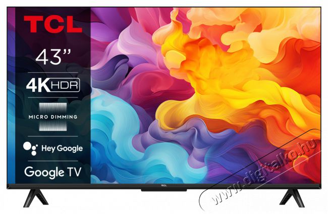TCL 43P655 UHD Google Smart LED Televízió Televíziók - LED televízió - UHD 4K felbontású - 501376