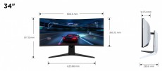 TCL 34R83Q QD Mini-LED &iacute;velt Gaming monitor Iroda &eacute;s sz&aacute;m&iacute;t&aacute;stechnika - Monitor - 21:9 Ultrawide monitor - 502464