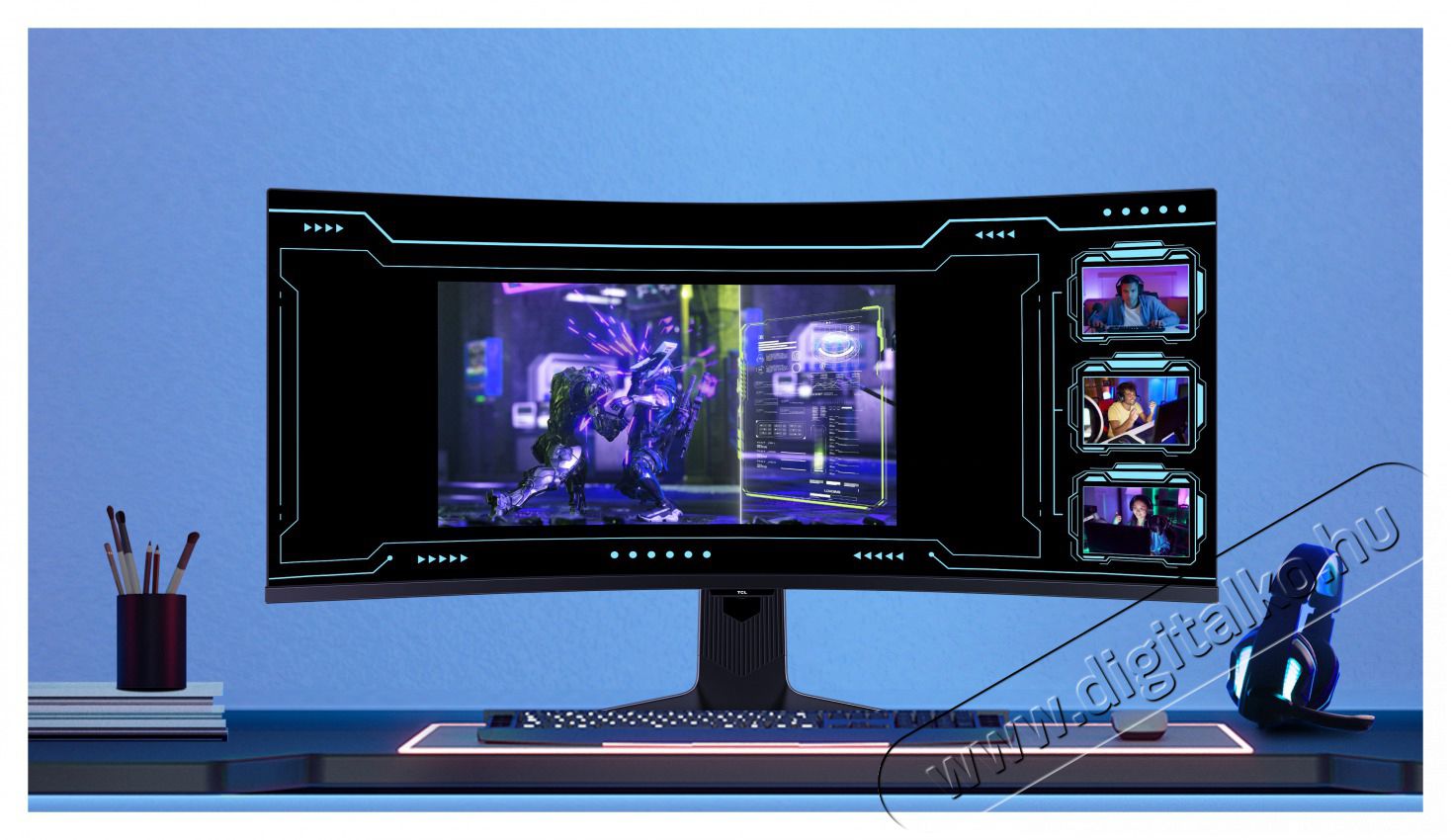 TCL 34R83Q QD Mini-LED &iacute;velt Gaming monitor Iroda &eacute;s sz&aacute;m&iacute;t&aacute;stechnika - Monitor - 21:9 Ultrawide monitor - 502464