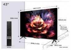 TCL 43  43V6C Televíziók - LED televízió - UHD 4K felbontású - 506108