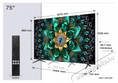 TCL 75 75Q6C Televíziók - LED televízió - UHD 4K felbontású - 506101