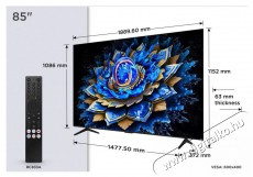 TCL 85  85T69C Televíziók - LED televízió - UHD 4K felbontású - 506105