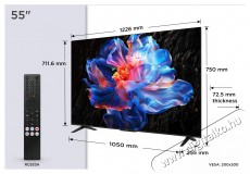 TCL 55  55P6K Televíziók - LED televízió - UHD 4K felbontású - 506094