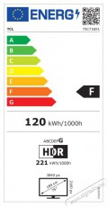 TCL 75  75C71B Televíziók - LED televízió - UHD 4K felbontású - 506087