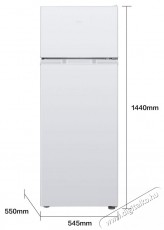 TCL RF207TWE1 Konyhai termékek - Hűtő, fagyasztó (szabadonálló) - Felülfagyasztós kombinált hűtő - 509429