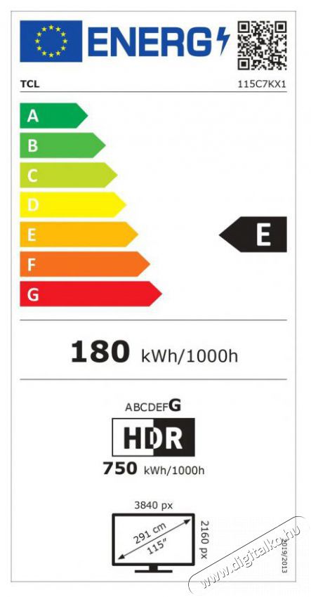 TCL 115C7K Telev&iacute;zi&oacute;k - LED telev&iacute;zi&oacute; - UHD 4K felbont&aacute;s&uacute; - 512475