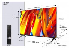 TCL 32V5C Televíziók - LED televízió - 1080p Full HD felbontású - 512462