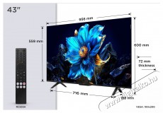 TCL 43P7K Televíziók - LED televízió - UHD 4K felbontású - 512434