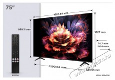 TCL 75V6C Televíziók - LED televízió - UHD 4K felbontású - 512484
