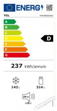 TCL RP456BWD0EU Szabadonálló alulfagyasztós kombinált hűtő Konyhai termékek - Hűtő, fagyasztó (szabadonálló) - Alulfagyasztós kombinált hűtő - 528062