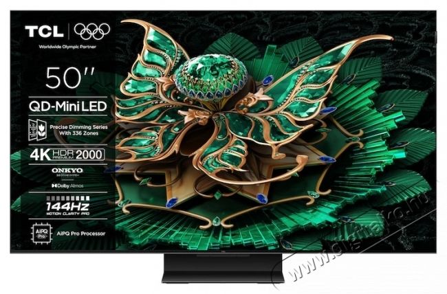TCL 50C7K miniLED Televízió (2025-ös modell), 126 cm, Smart Google TV, 4K Ultra HD Televíziók - LED televízió - UHD 4K felbontású - 531189