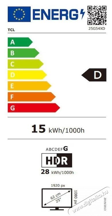 TCL 25G54 Gaming monitor QD-Mini LED, 24.5 , Full HD (1920x1080), 144Hz, 5ms, HDR450, HDMI, VGA, Jack Iroda &eacute;s sz&aacute;m&iacute;t&aacute;stechnika - Monitor - Monitor - 534712