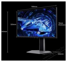 TCL 25G64 QD-Mini LED Gaming monitor, Full HD (1920x1080), 300Hz, 1ms, AMD FreeSync Premium, G-Sync kompatibilis, HDR600, 2x HDMI, DisplayPort, Jack, Pivot, fekete/sz&uuml;rke Iroda &eacute;s sz&aacute;m&iacute;t&aacute;stechnika - Monitor - Monitor - 534711