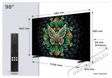 TCL 98C6K miniLED telev&iacute;zi&oacute;, 248 cm, Smart Google TV, 4K Ultra HD, 100Hz, E energiaoszt&aacute;ly (2025-&ouml;s modell) Telev&iacute;zi&oacute;k - LED telev&iacute;zi&oacute; - UHD 4K felbont&aacute;s&uacute; - 535789