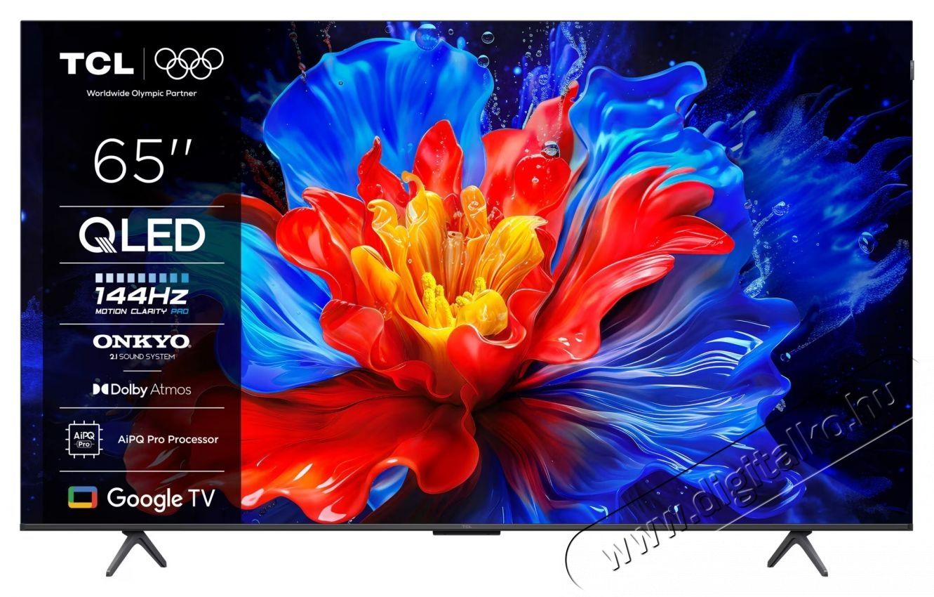 TCL QLED 65P8K (2025-&ouml;s Modell) Telev&iacute;zi&oacute;, 164 cm, Smart Google TV, 4K Ultra HD, 100Hz, F energiaoszt&aacute;ly Telev&iacute;zi&oacute;k - LED telev&iacute;zi&oacute; - UHD 4K felbont&aacute;s&uacute; - 535791
