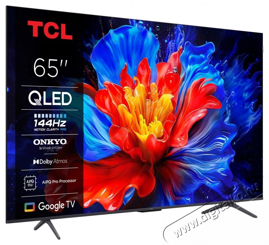 TCL QLED 65P8K (2025-&ouml;s Modell) Telev&iacute;zi&oacute;, 164 cm, Smart Google TV, 4K Ultra HD, 100Hz, F energiaoszt&aacute;ly Telev&iacute;zi&oacute;k - LED telev&iacute;zi&oacute; - UHD 4K felbont&aacute;s&uacute; - 535791