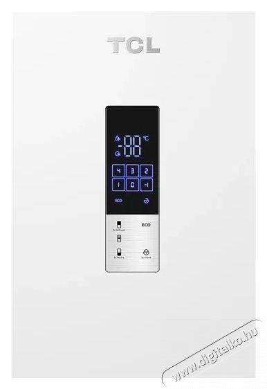 TCL MEGA Space RP409BWE0 hűtőszekr&eacute;ny, 409L, Total No Frost, Inverteres kompresszor, &Eacute;rintők&eacute;pernyő, T-Fresh, Power Cool, Power Freeze, Z&ouml;lds&eacute;gt&aacute;rol&oacute; fi&oacute;k, Megford&iacute;that&oacute; ajt&oacute;, 90&deg;-os nyit&aacute;s, LED vil&aacute;g&iacute;t&aacute;s, E energiaoszt&aacute;ly, M 185 cm, Feh&eacute;r Konyhai term&eacute;kek - Hűtő, fagyaszt&oacute; (szabadon&aacute;ll&oacute;) - Alulfagyaszt&oacute;s kombin&aacute;lt hűtő - 540512
