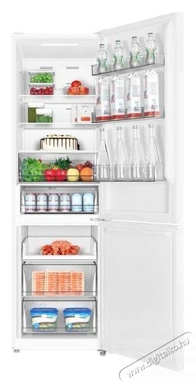 TCL MEGA Space RP409BWE0 hűtőszekr&eacute;ny, 409L, Total No Frost, Inverteres kompresszor, &Eacute;rintők&eacute;pernyő, T-Fresh, Power Cool, Power Freeze, Z&ouml;lds&eacute;gt&aacute;rol&oacute; fi&oacute;k, Megford&iacute;that&oacute; ajt&oacute;, 90&deg;-os nyit&aacute;s, LED vil&aacute;g&iacute;t&aacute;s, E energiaoszt&aacute;ly, M 185 cm, Feh&eacute;r Konyhai term&eacute;kek - Hűtő, fagyaszt&oacute; (szabadon&aacute;ll&oacute;) - Alulfagyaszt&oacute;s kombin&aacute;lt hűtő - 540512
