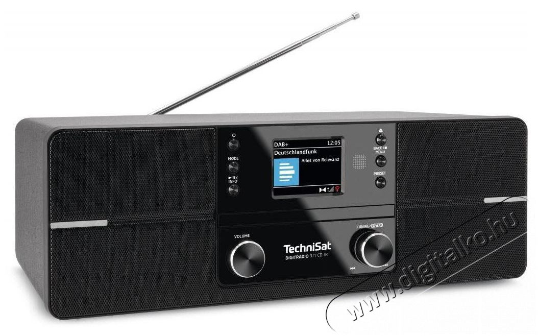 TechniSat DIGITRADIO 371 CD IR, black Audio-Video / Hifi / Multim&eacute;dia - Hordozhat&oacute; CD / DVD / Multim&eacute;dia k&eacute;sz&uuml;l&eacute;k - Hordozhat&oacute; CD / Multim&eacute;dia r&aacute;di&oacute;magn&oacute; / Boombox - 526325