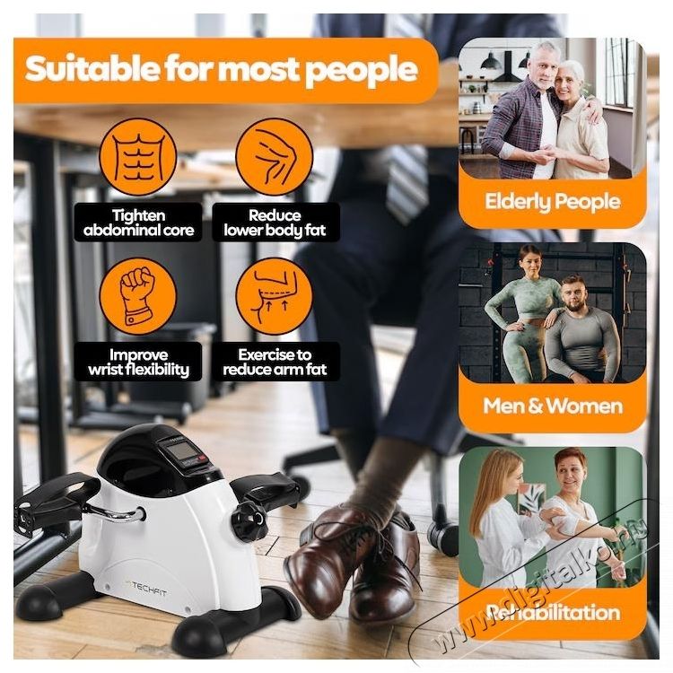 TECHFIT PED3 Rehabilit&aacute;ci&oacute;s edzőker&eacute;kp&aacute;r, edzőkomputer, 14 intenzit&aacute;si fokozattal Sz&eacute;ps&eacute;g&aacute;pol&aacute;s / Eg&eacute;szs&eacute;g - Egy&eacute;b sz&eacute;ps&eacute;g / eg&eacute;szs&eacute;g term&eacute;k - 534718