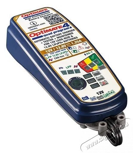 TECMATE Optimate 4 Quad TM630-PR aut&oacute; akkuml&aacute;tor t&ouml;ltő Aut&oacute;hifi / Aut&oacute; felszerel&eacute;s - Aut&oacute;s t&ouml;ltő / szivargy&uacute;jt&oacute; adapter - 532313
