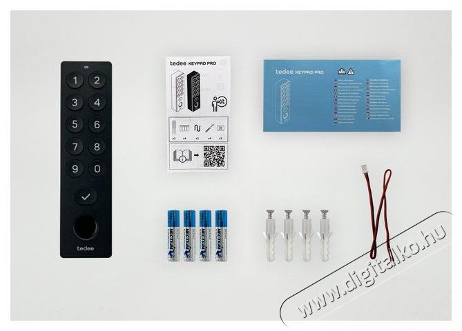 Tedee  Keypad Pro, fekete H&aacute;ztart&aacute;s / Otthon / K&uuml;lt&eacute;r - Okos otthon - Kieg&eacute;sz&iacute;tő - 519801