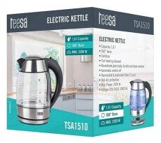 Teesa TSA1510W inox átlátszó vízforraló Konyhai termékek - Vízforraló / teafőző - 348947