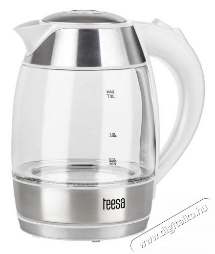 Teesa TSA1510W inox átlátszó vízforraló Konyhai termékek - Vízforraló / teafőző - 348947