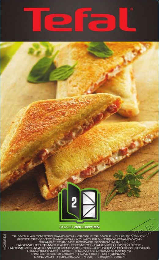 Tefal XA800212 ACC Snack Collection Club SDW Box szendvics sütő lap Konyhai termékek - Konyhai kisgép kiegészítő - Szendvics / gofri / grill sütő kiegészítő - 294811