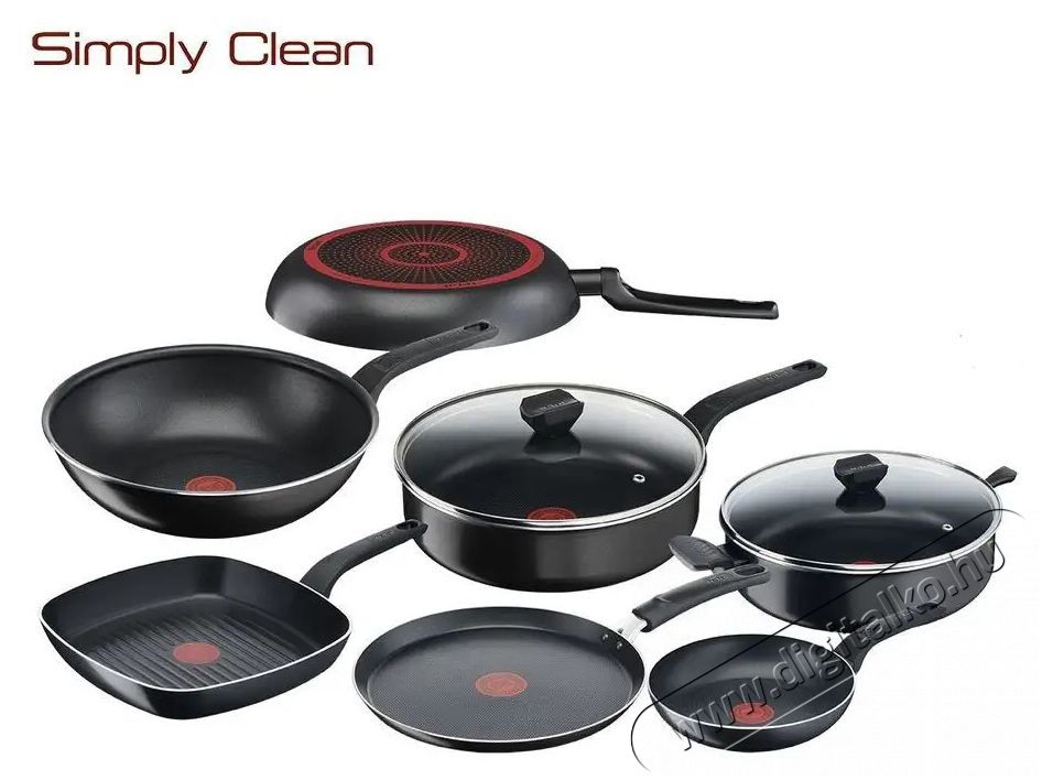 Tefal B5670753 Simply Clean serpenyő 30cm Konyhai term&eacute;kek - Ed&eacute;ny - Serpenyő - 379187