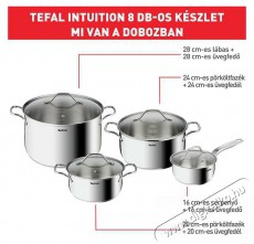 Tefal B864S874 Intuition 8db-os edényszett Konyhai termékek - Edény - Edény készlet - 381717