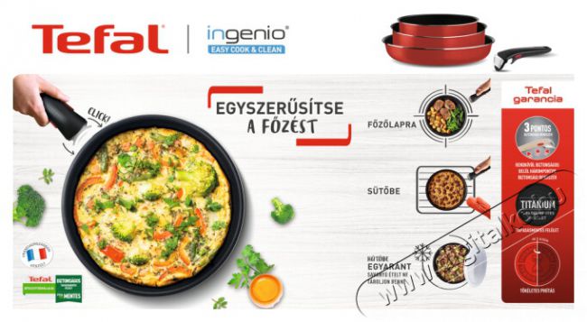 Tefal L1529402 Ingenio 6 Easy cook serpenyő szett Konyhai termékek - Edény - Edény készlet - 381726