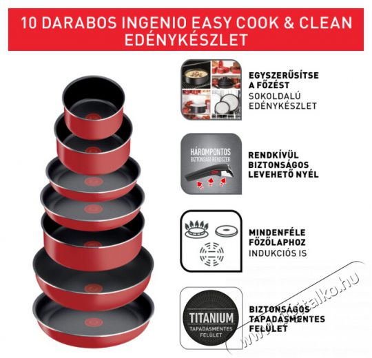 Tefal L1529402 Ingenio 6 Easy cook serpenyő szett Konyhai termékek - Edény - Edény készlet - 381726