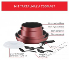 Tefal L3989502 Ingenio 6 serpenyő szett Konyhai termékek - Edény - Edény készlet - 381734