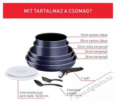 Tefal L1579102 Ingenio 6 easy cook serpenyő szett Konyhai termékek - Edény - Serpenyő - 383007