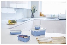 Tefal N1030810 Ételtároló doboz szett 4db-os kék Konyhai termékek - Konyhai eszköz - Egyéb konyhai eszköz - 465217